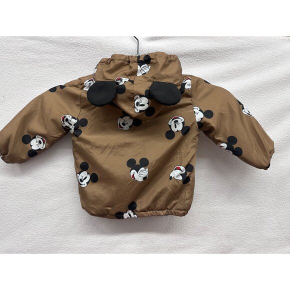 H&M Brown Mickey Mouse Hooded Jacket For Infants 6-9M - Picture 5 of 6